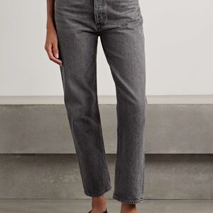 Stylish Gray Women's Straight Leg Jeans